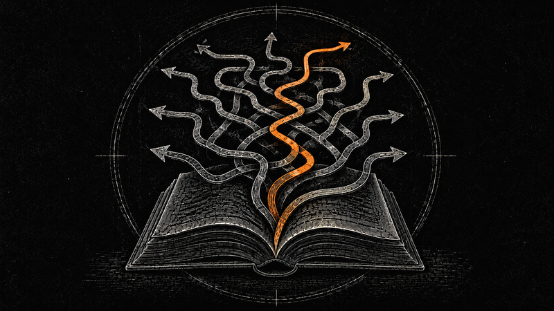 Conceptual illustration representing self-help advice that makes sense but does not always work in practice.